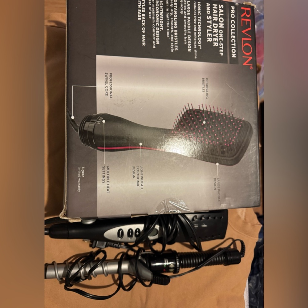 Revlon Black and Pink Hair Dryer Brush